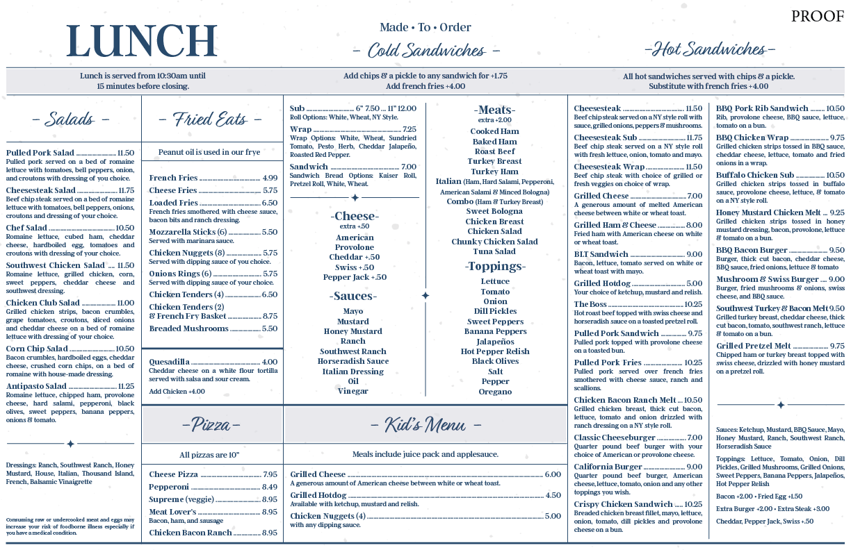 Take Out Menus