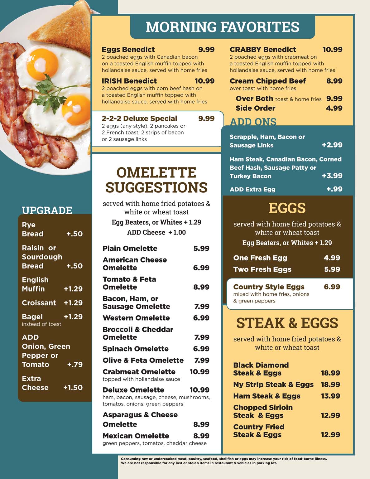 Dine In Menus