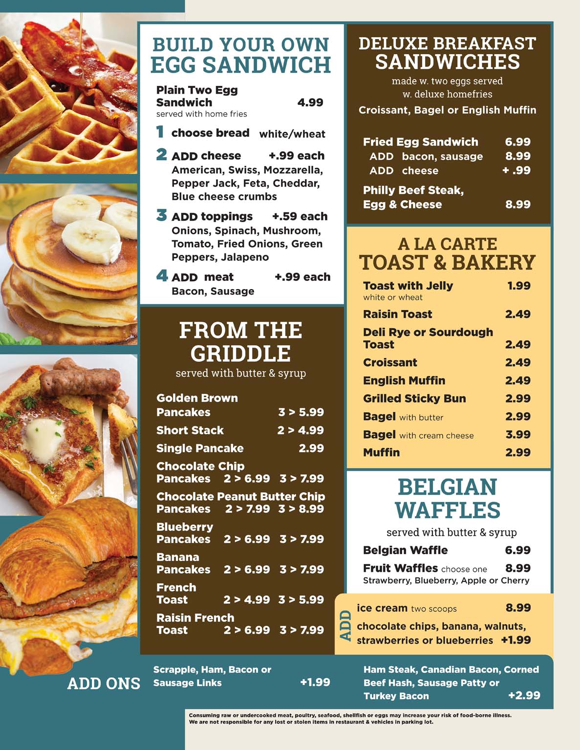Dine In Menus