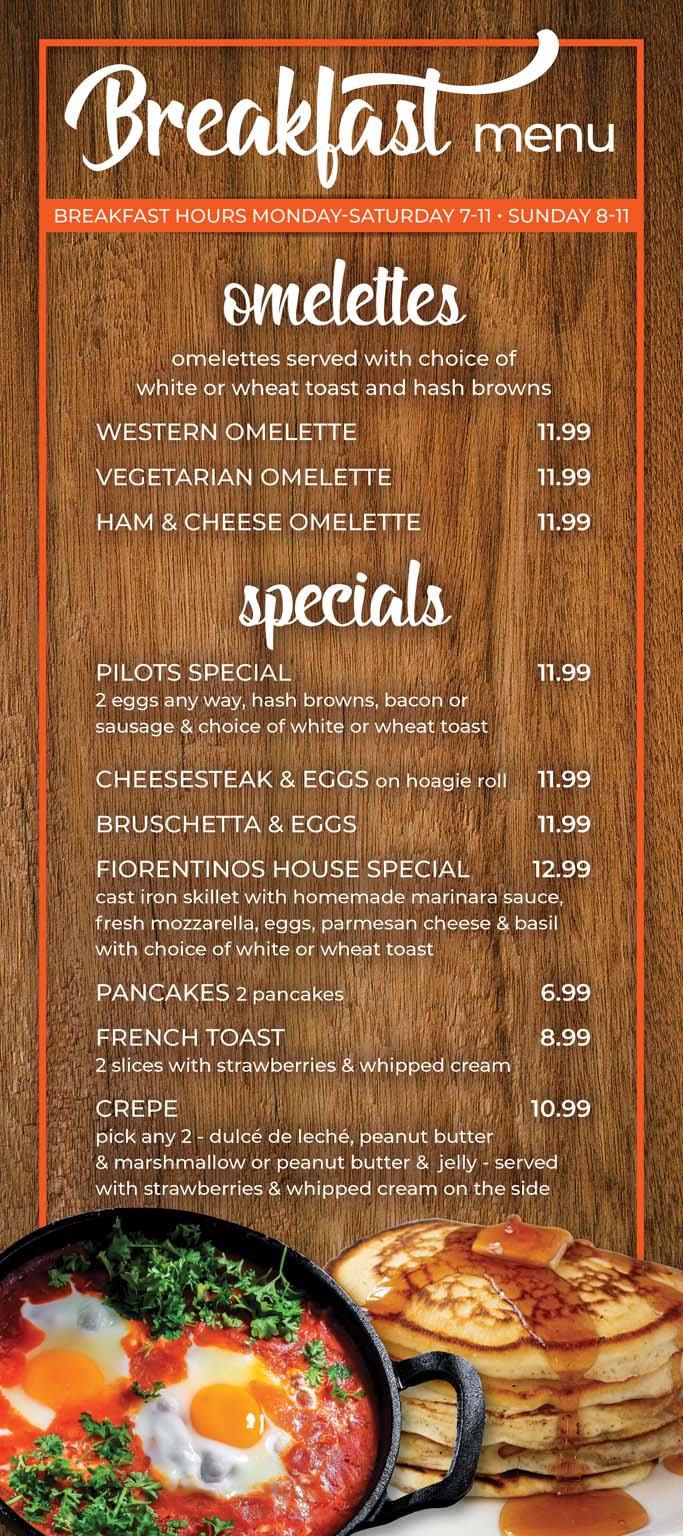 Dine In Menus