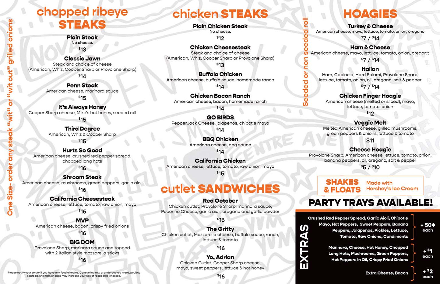 Take Out Menus